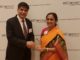 Ms. Ratna Prabha receiving an award for women entrepreneurship & empowerment